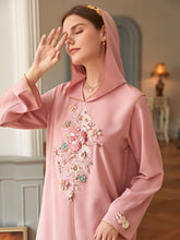 Load image into Gallery viewer, Hooded Flower Print Women Dress
