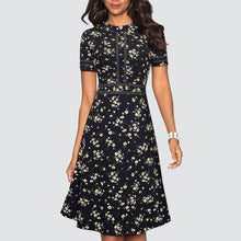 Load image into Gallery viewer, A Line Party Patchwork Dress.
