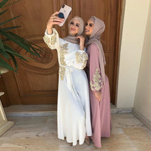 Load image into Gallery viewer, Flower Print Women Hijab Dress
