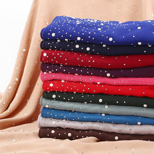 Load image into Gallery viewer, Plain Bubble Pearl Chiffon Scarf
