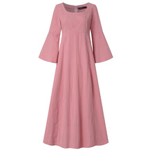Load image into Gallery viewer, Square Color Cotton Maxi Dress
