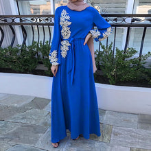 Load image into Gallery viewer, Flower Print Women Hijab Dress
