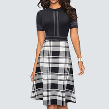 Load image into Gallery viewer, A Line Party Patchwork Dress.
