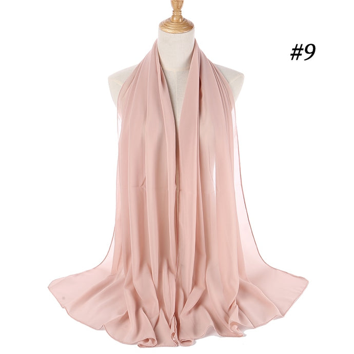 Plain Chiffon Scarf