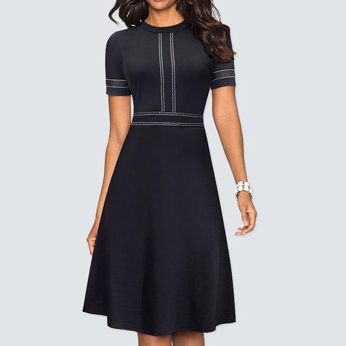 A Line Party Patchwork Dress.