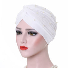 Load image into Gallery viewer, Solid Folds Pearl Turban
