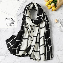 Load image into Gallery viewer, Multicolor Plaid Viscose Scarves
