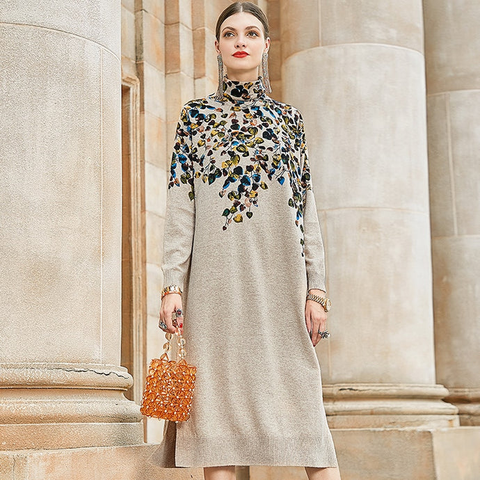 Retro Casual Print Loose Dress