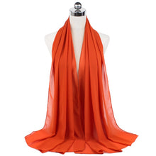 Load image into Gallery viewer, Women Solid Chiffon Scarf
