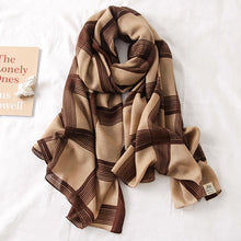 Load image into Gallery viewer, Multicolor Plaid Viscose Scarves
