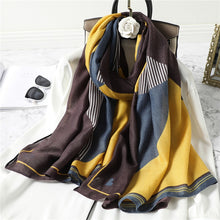 Load image into Gallery viewer, Multicolor Plaid Viscose Scarves
