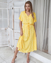 Load image into Gallery viewer, Polka Leopard Print Shirt Dress

