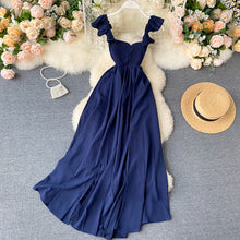 Load image into Gallery viewer, Spaghetti Strap Slash Neck Maxi Dress
