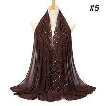 Load image into Gallery viewer, Plain Bubble Pearl Chiffon Scarf
