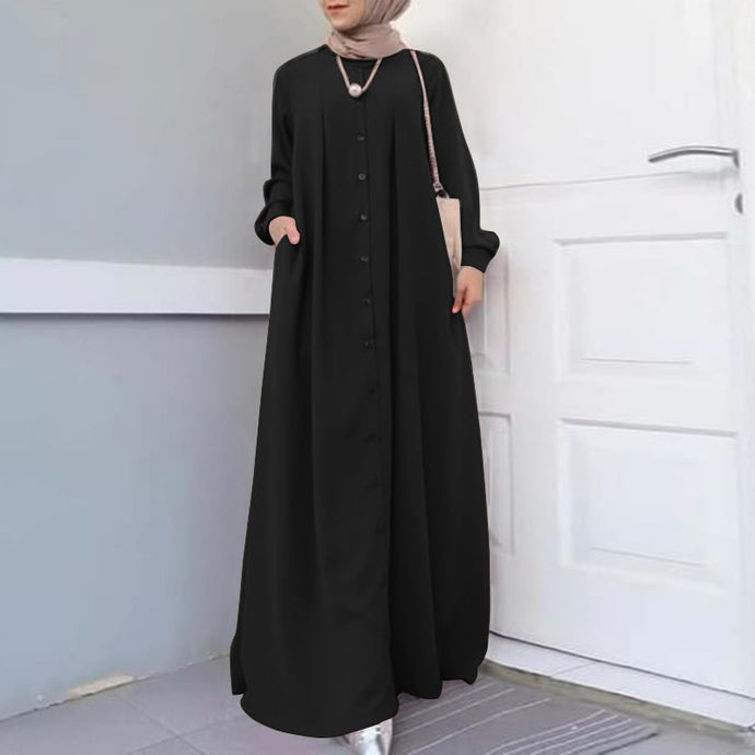 Long Sleeve Button Dress
