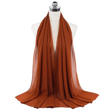 Load image into Gallery viewer, Women Solid Chiffon Scarf
