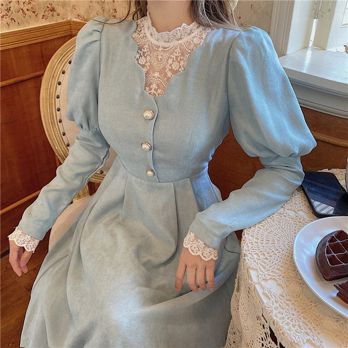 Blue Party Midi Dress