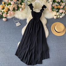 Load image into Gallery viewer, Spaghetti Strap Slash Neck Maxi Dress
