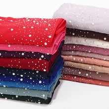 Load image into Gallery viewer, Plain Bubble Pearl Chiffon Scarf
