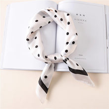 Load image into Gallery viewer, Silk Loop Polka Dot Scarf
