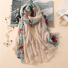 Load image into Gallery viewer, Embroidered Floral Scarf
