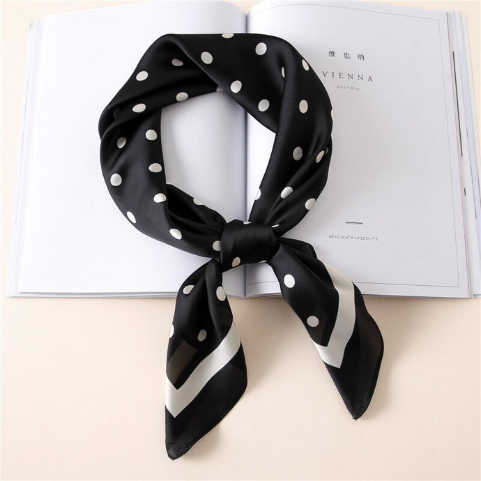Silk Loop Polka Dot Scarf