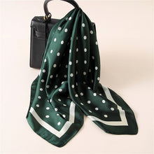 Load image into Gallery viewer, Silk Loop Polka Dot Scarf
