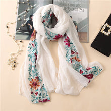 Load image into Gallery viewer, Embroidered Floral Scarf
