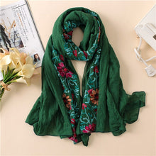 Load image into Gallery viewer, Embroidered Floral Scarf
