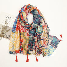 Load image into Gallery viewer, Aztec Floral Scarf

