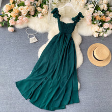 Load image into Gallery viewer, Spaghetti Strap Slash Neck Maxi Dress
