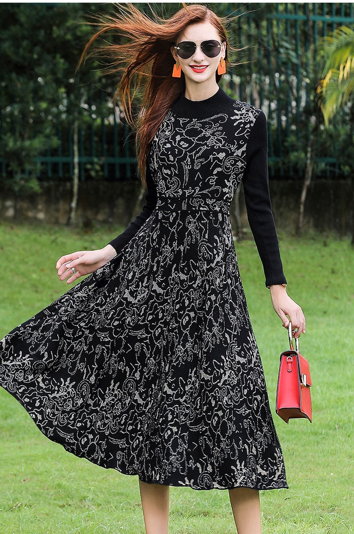 Sleeve Cultivate Knitting Dress