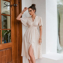 Load image into Gallery viewer, Polka Dot Bell Sleeve Dress
