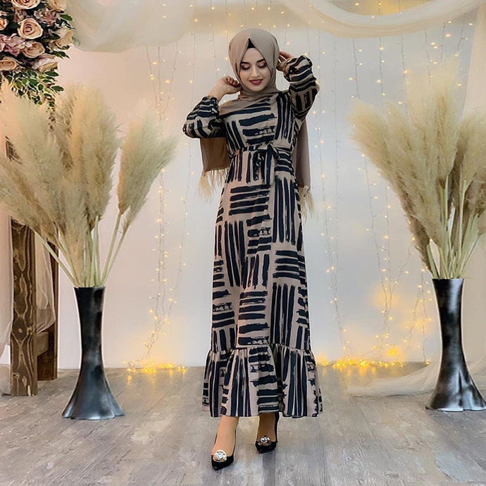 Horizontal Vertical Maxi Dress