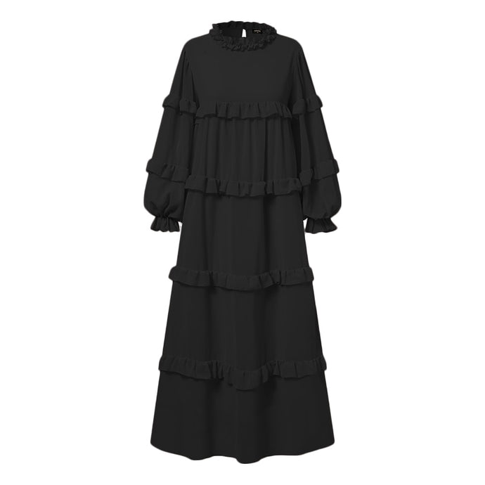 Casual Solid Flare Maxi Dress