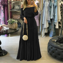 Load image into Gallery viewer, Rayon Off Shoulder Vestido Maxi Dress
