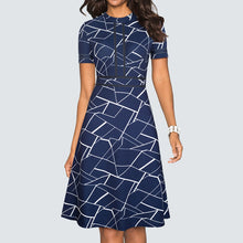 Load image into Gallery viewer, A Line Party Patchwork Dress.
