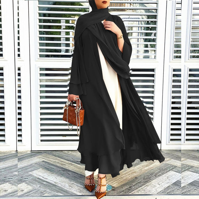 Solid Color Cardigan Abaya