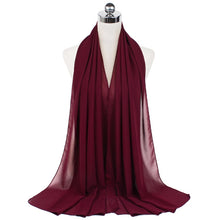 Load image into Gallery viewer, Women Solid Chiffon Scarf
