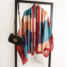 Load image into Gallery viewer, Multicolor Plaid Viscose Scarves
