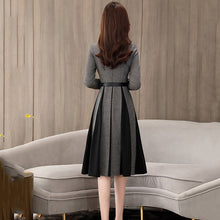Load image into Gallery viewer, Plaid Spliced Hem Pleated Dress
