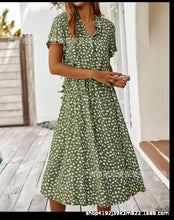 Load image into Gallery viewer, Polka Leopard Print Shirt Dress
