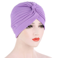 Load image into Gallery viewer, Solid Folds Pearl Turban
