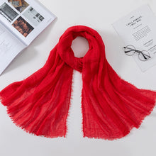 Load image into Gallery viewer, Plain Crinkled Scarf
