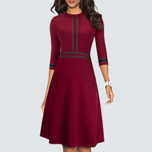 Load image into Gallery viewer, A Line Party Patchwork Dress.
