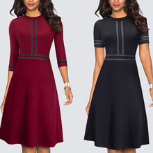 Load image into Gallery viewer, A Line Party Patchwork Dress.

