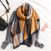 Load image into Gallery viewer, Multicolor Plaid Viscose Scarves
