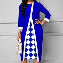 Load image into Gallery viewer, Hip Skirt Stitching Vintage Dress
