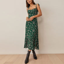 Load image into Gallery viewer, Vintage Strap Tie Ruffle Dress
