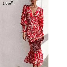 Load image into Gallery viewer, V-Neck Vintage Party Dress

